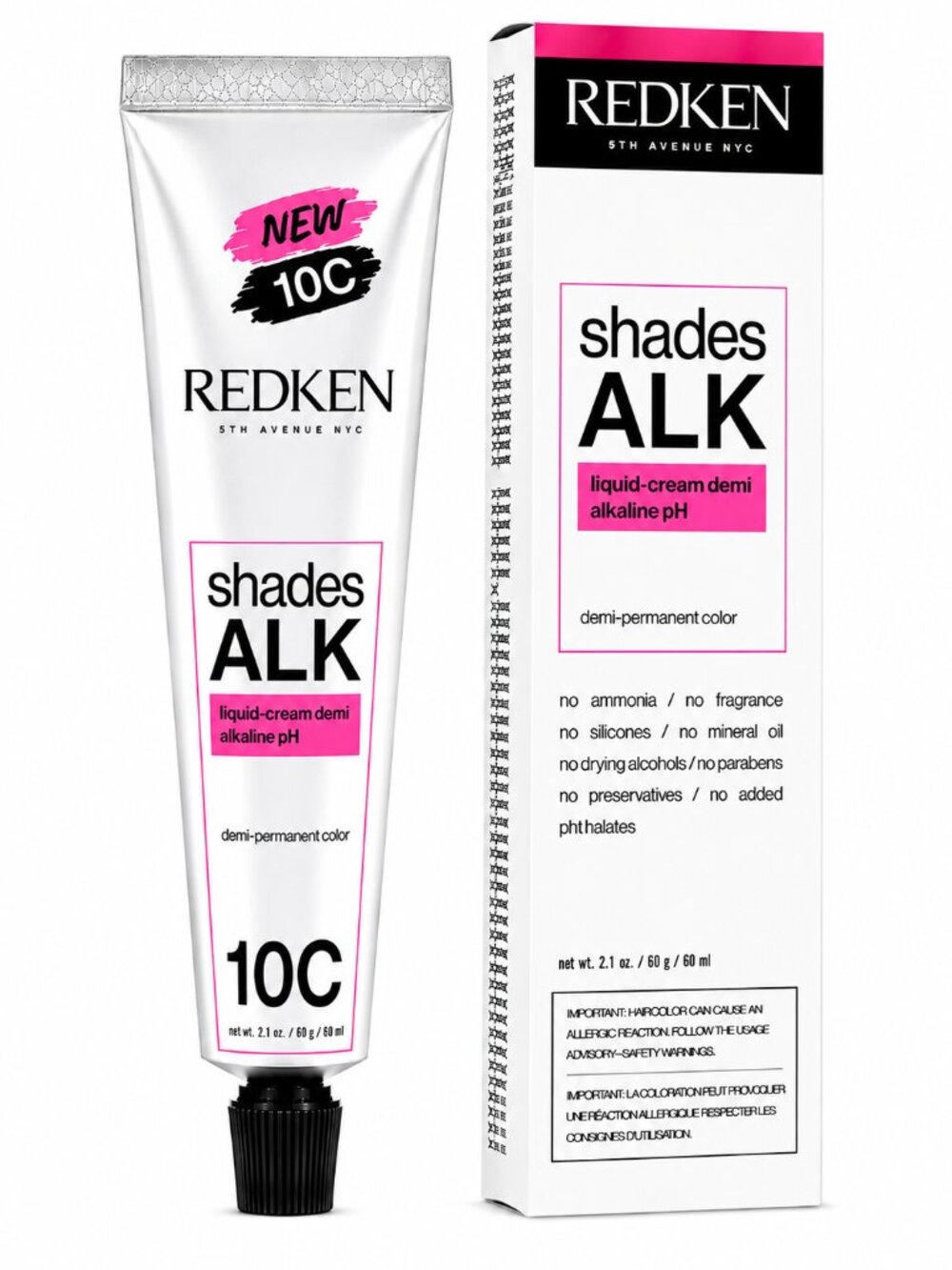 Redken Shades ALK 10C Copper Demi-Permanent Hair Color 2.1 oz
